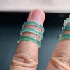 Natural Grade A Ice Jade No. 14 Square Ring