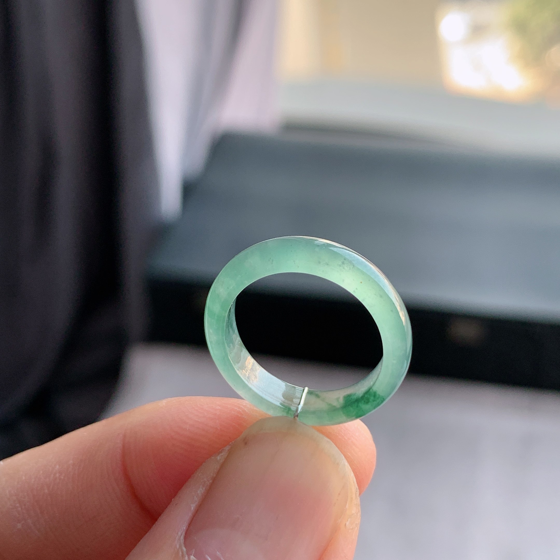 天然A货翡翠 冰种11号冰飘花戒指指环戒圈32000885,淘宝优惠券,粉丝福利购,淘宝优惠卷