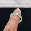 Natural A-grade ice yellow jade square ring