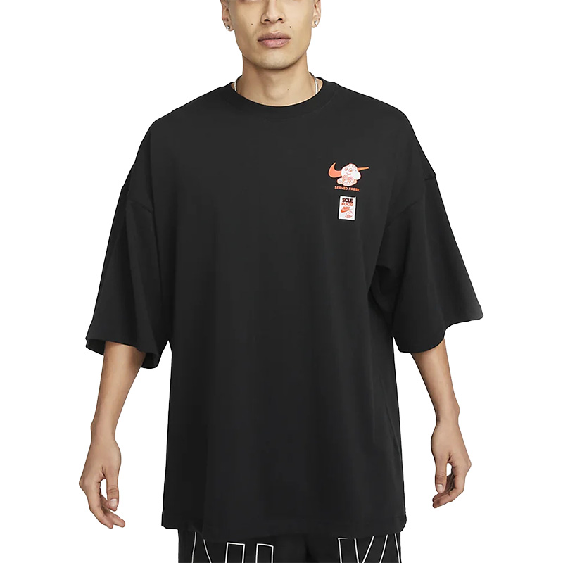 Nike/耐克正品男子短袖休闲印花透气宽松针织运动T恤FB9808-010 - 图3