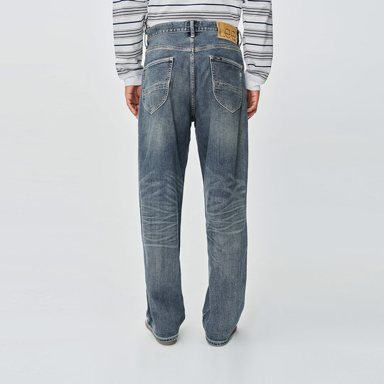 Lee25 Autumn EasyRider761 Loose Wide Leg Japanese Kaihara Men's Jeans