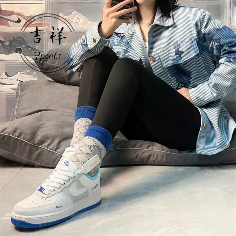 Nike Air Force 1 Low AF1空军一号白蓝色女鞋低帮板鞋FB1844-111-图1