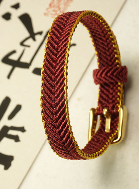 定制股线金边表带手绳颜色可选