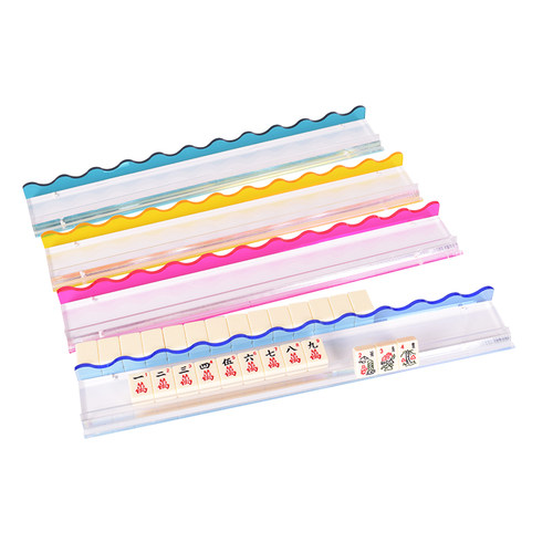 御圣亚克力美国麻将尺透明彩色波浪边设计麻将架耐摔耐磨多色可选 - 图3