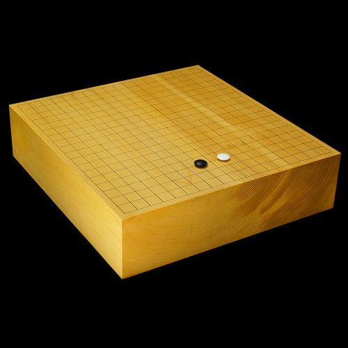 吉田日本进口香榧木围棋棋盘125mm厚一枚板实木日式棋盘蛤碁石253 - 图1