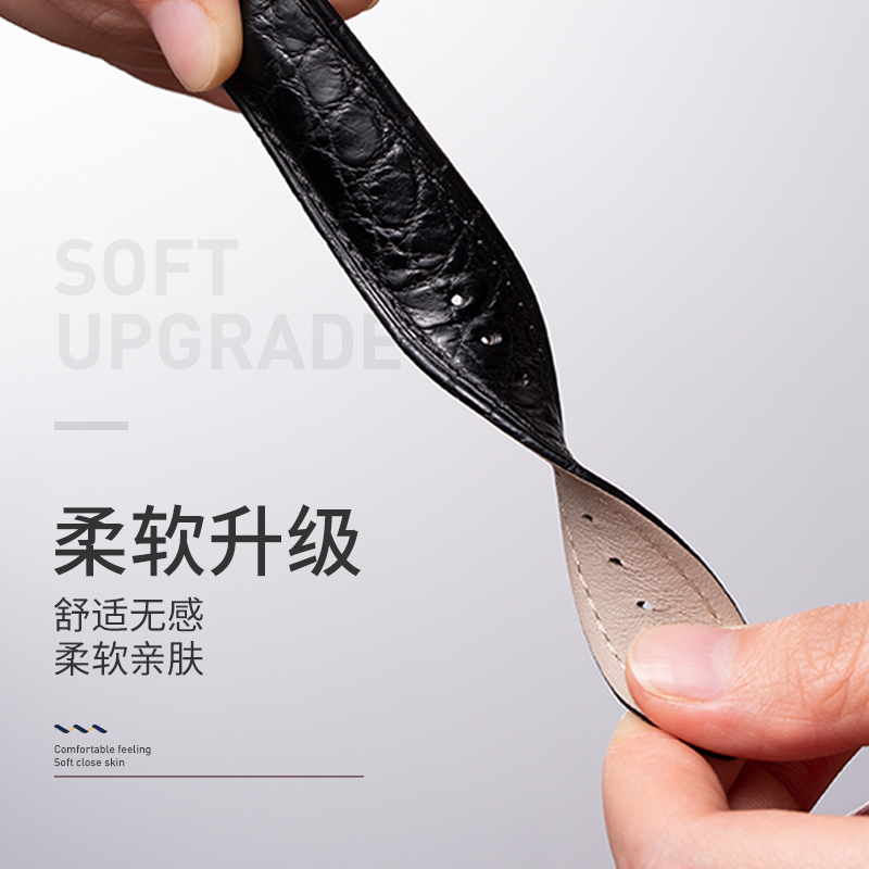 积优美洲鳄鱼皮表带欧米茄手表带 jeayou积优配件