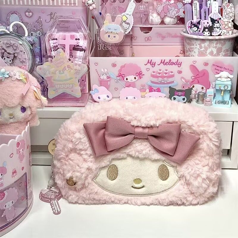 新款卡通笔袋日系小羊高颜值女生美乐蒂笔袋刺绣小清新云朵文具袋,淘宝优惠券,粉丝福利购,淘宝优惠卷