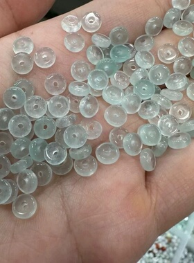 缅甸翡翠冰种算盘珠玉石散