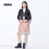 NINA2019 mùa xuân và mùa thu mới lốp da da áo khoác nữ ngắn phần kết cấu phiên bản Hàn Quốc của áo khoác da nhỏ mỏng - Quần áo da áo khoác da nữ cao cấp Quần áo da