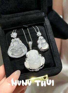 荔枝冻白玉项链玉髓妃子笑髓项链