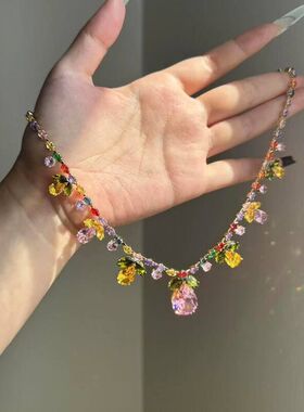 爆款甜酷流苏颈链辣妹项链蝴蝶