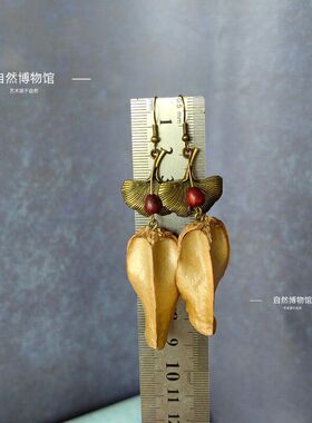 复古法式结干花干果红色耳坠耳饰田园森系小清新耳勾耳环小众