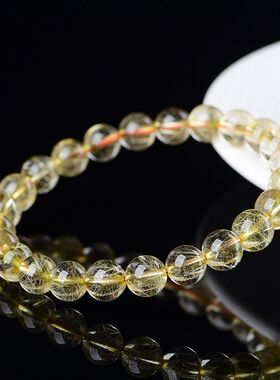 金黄色散珠手串手链金发晶圆珠