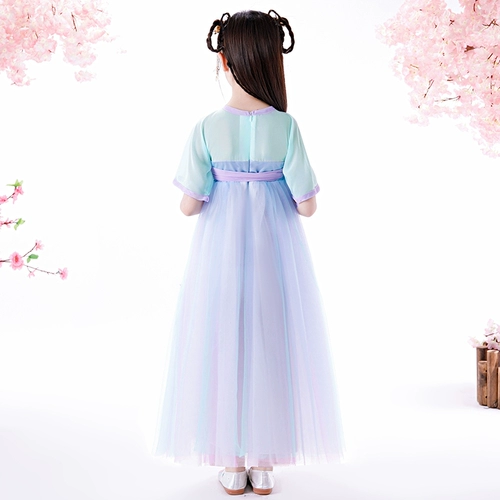 Детское ханьфу, летняя одежда, юбка, летнее платье, китайский стиль