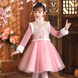 Ханьфу, детский зимний пуховик, демисезонное ципао, китайский стиль