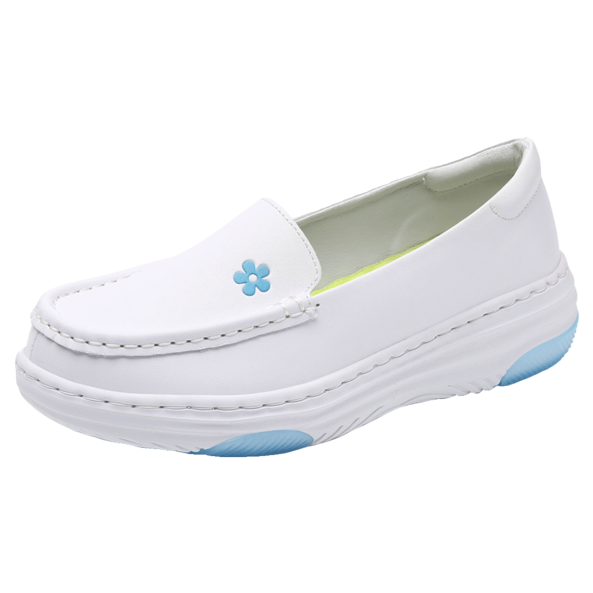 护士鞋女软底透气不累脚牛皮平底舒适防滑透气增高春秋白色医护鞋,淘宝优惠券,粉丝福利购,淘宝优惠卷