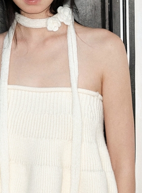 小卷秋冬围巾y2k颈链配饰马海毛