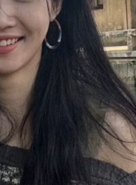 卢昱晓同款耳环手工蓝染植物染棉线小众几何圆圈高级感耳饰耳圈女