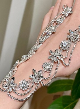 高级感锁骨链夸张颈链新娘满钻多层项链女设计轻奢小众结婚配饰品