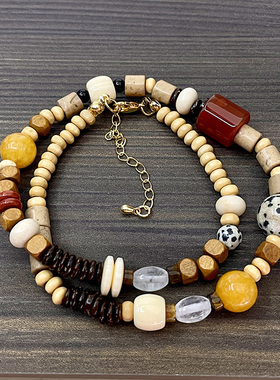 天然石天然石锁骨链女式