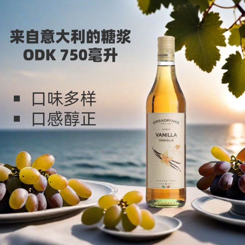 意大利原装进口odk香蕉果酱柠檬茶专用糖浆咖啡风味果糖商用