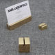 Brass label holder desktop card photo message