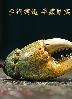 黎采黄铜中式玄关装饰摆件