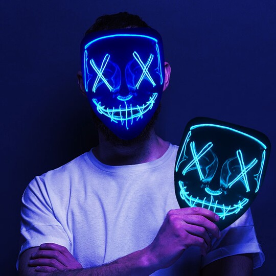 Douyin's same style LED cold light luminous V-shaped mask