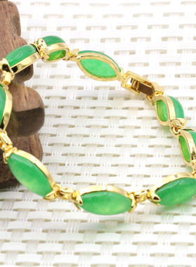 马眼镂空合金未镶嵌绿玉髓送妈妈