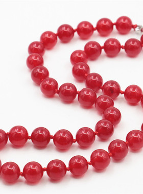 天然红玉髓锁骨链