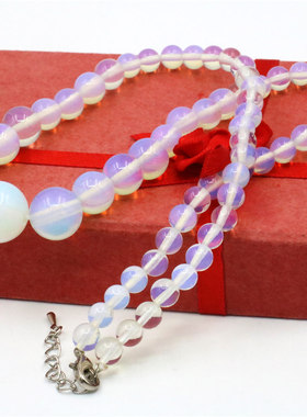 冰种短款天然水晶毛衣链