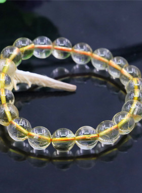 佛珠单圈招财转运礼物天然黄水晶
