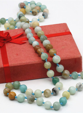 亚马逊天河石民族风饰品毛衣链