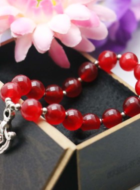 diy红玉髓佛珠手串饰品小吊坠