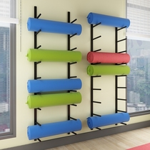 Yoga mat containing shelf finishing racks Home Cannon Barrel Wall-mounted Shelf Fitness Room Athletic Equipment Placement Rack