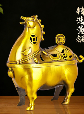 黄铜中式复古室内线香炉摆件