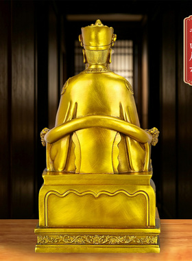 黄铜范蠡文财神坐像开业摆件大号