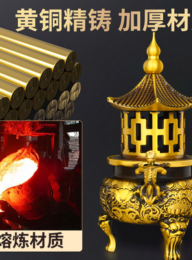 黄铜古法失蜡香炉特大号摆件