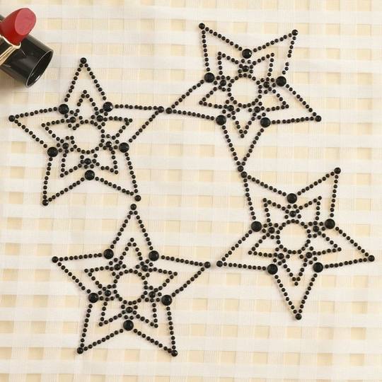 镂空乳贴乳贴性感乳饰私处无需穿孔乳头装饰贴镂空配饰夜店装饰