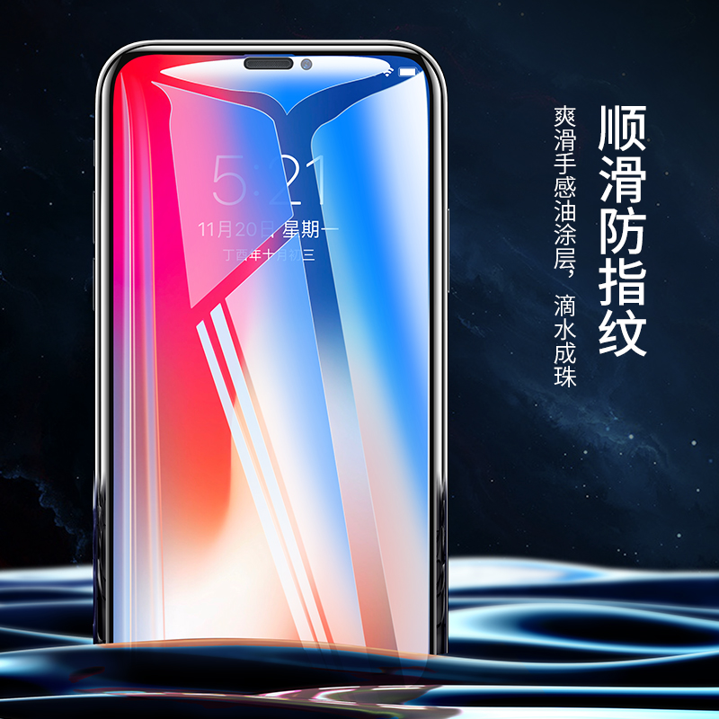 苹果x钢化膜xr全屏覆盖iphone11promax高清7贴膜xs防摔8plus玻璃6 - 图2