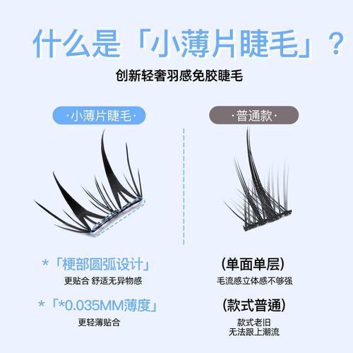 【下单立减50】免胶超轻小鹿睫小薄片星星形可爱自然纯欲睫毛Y02 - 图3