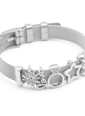 时尚单品手表链式手链 欧洲魅力手链DIY几何图案饰品