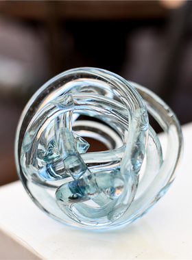 雏禾彩色玻璃装饰北欧风家居摆件