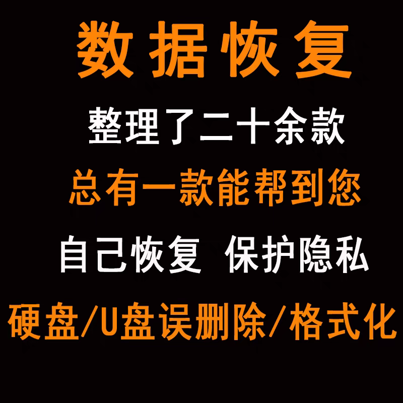 电脑硬盘数据恢复U盘sd卡误删除格式化恢复视频照片文件恢复软件