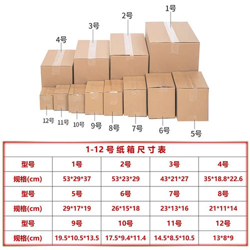 纸箱批发邮政打包纸盒快递飞机盒箱包装1号纸箱子半高定制喜洋洋 - 图3