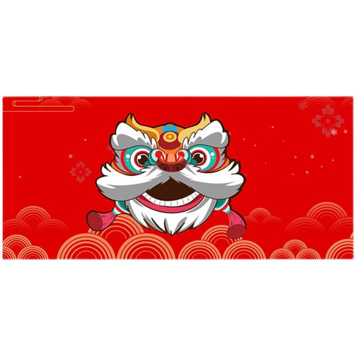 中国风国潮宝宝虎头宴百天满月周岁生日宴舞狮蛋糕插牌甜品台装饰 - 图3