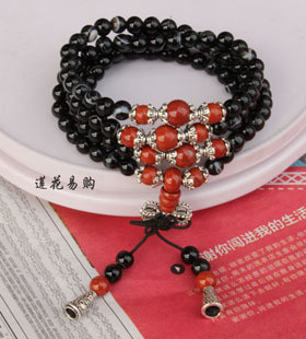 天然红竹石影子石手链 男士单圈 多圈108颗 桶珠多款大海水海中金