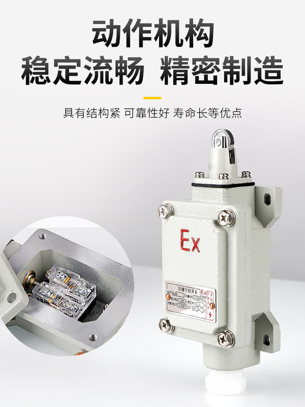 防爆行程开关LX5-B/N/Z/D粉尘限位器铝合金dLXK-B/L/N脚踏开关10A - 图2