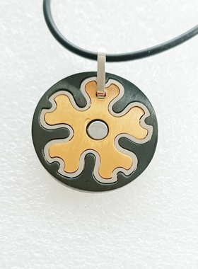 硅胶链条不锈钢金色磁石吊坠