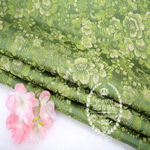 织锦缎旗袍布料 古装汉服礼服传统提花布料 COS丝绸民族服装面料 - 图2